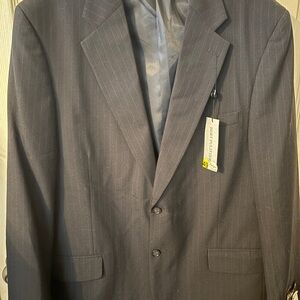 Bert Pulitzer Men's Pinstripe Two-Button Suit Jacket in Black by Bert Pulitzer